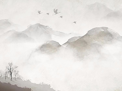 新中式中式硬包 山水硬包 中式纹理壁布 硬包图案 艺术硬包 硬包背景墙