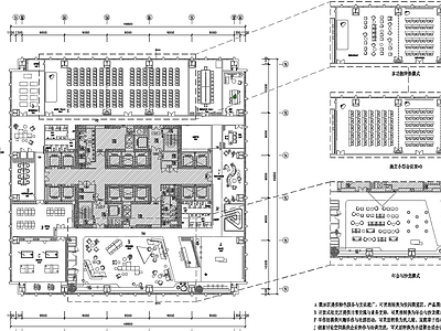 现代整体办公空间 现代办公室 施工图