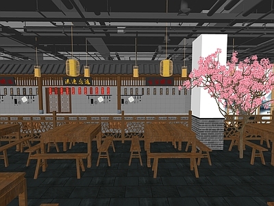 中式中餐厅 中餐厅明档 大堂 网红