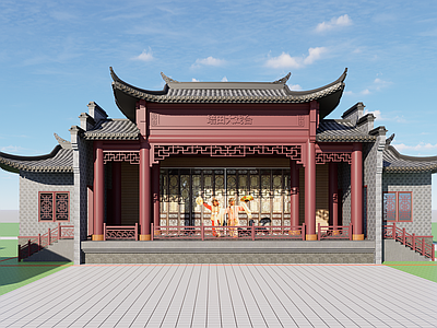 新中式复古小公建 戏台