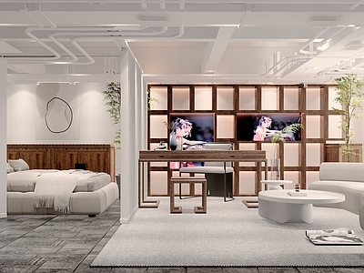 现代新中式其他店铺 阁楼 古筝