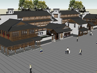 中式商场建筑 商业多层
