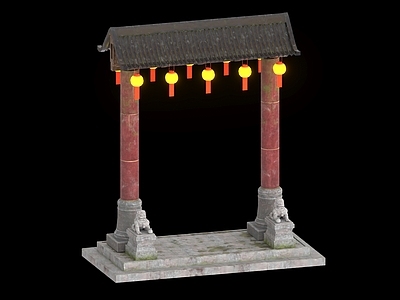 中式古建 中式牌坊 牌坊楼 中式建筑 古建