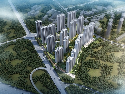 现代小区建筑 现代风格小区建筑