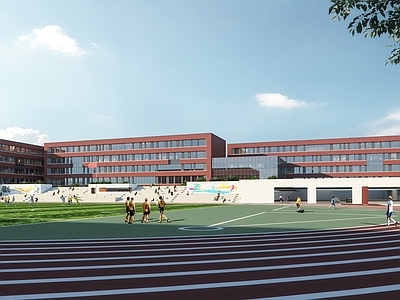 现代新中式学校建筑 小学 中学 施工图