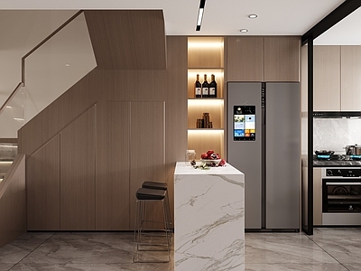 现代开放式厨房 餐厅厨房 吧台厨房 岛台厨房