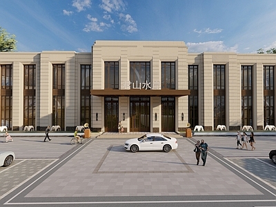 现代小区建筑 售楼处建筑