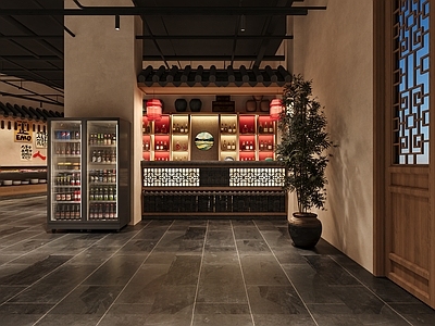 新中式侘寂火锅店 火锅店前台 新中式餐厅前台 侘寂火锅店收银台 新中式烧烤吧 侘寂餐厅