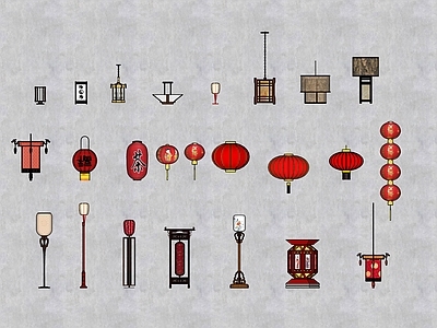 中式景观灯 中式灯 室内中式灯 灯笼