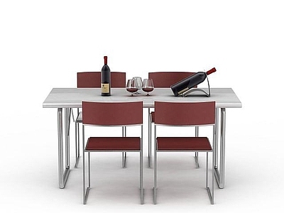 现代客厅餐桌