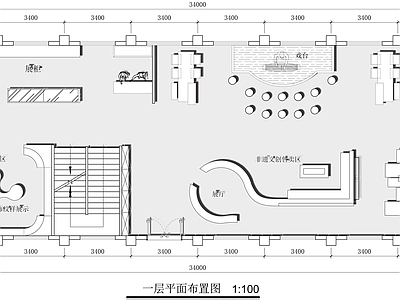 其他展厅 文创非遗展厅平面 非遗展厅平面图 非遗体验区平面图 展厅体验区平面图 施工图