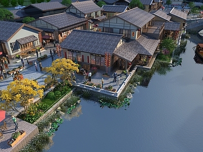 中式新中式古建 商业街 古建 商业 旅游小镇