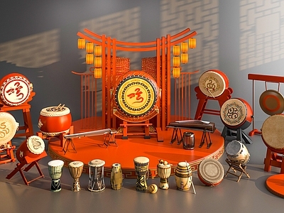 娱乐器材 中式鼓 大鼓 小鼓 名族鼓 锣