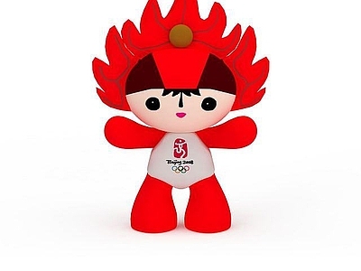 现代福娃欢欢玩偶