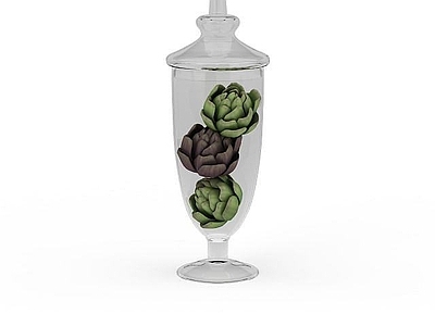 现代办公室玻璃陈设品