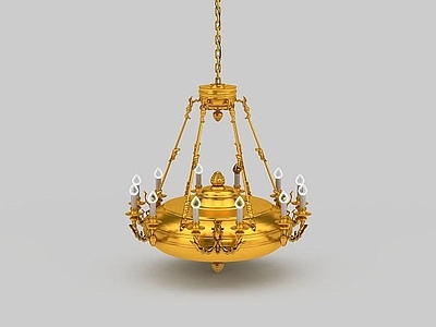 现代黄金蜡烛吊灯