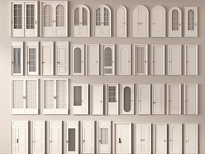法式单开门 法式门组合 卧室门 厨卫门