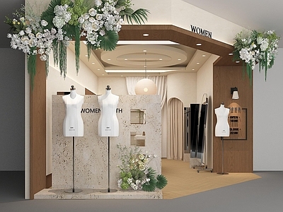 现代侘寂服装店 女装店 服装店 现代服装店