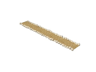现代园林石子小道