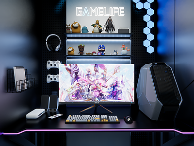 工业简约网吧 网吧包房 网吧门 网红门 电脑 电脑桌椅