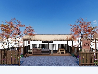 禅意风格建筑 茶舍