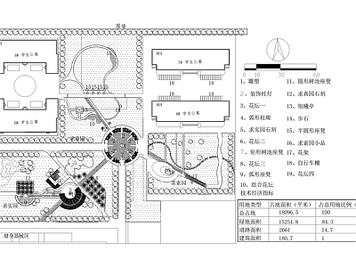 校园景观 学校绿地平面图 施工图