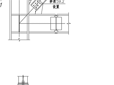 钢结构节点 斜杆 双槽钢 双角钢 组合截面 工字形悬臂 施工图