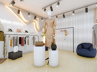 现代轻奢公寓 服装工作室 服装店 loft公寓