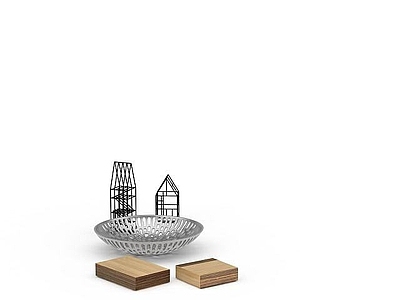 现代摆件组合 铁艺陈设品