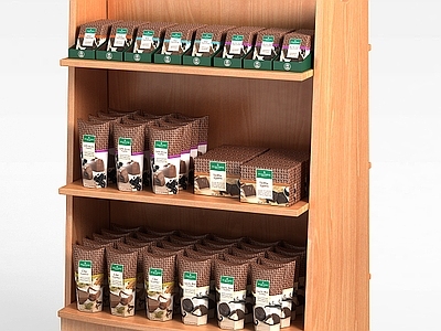 现代食品店货架