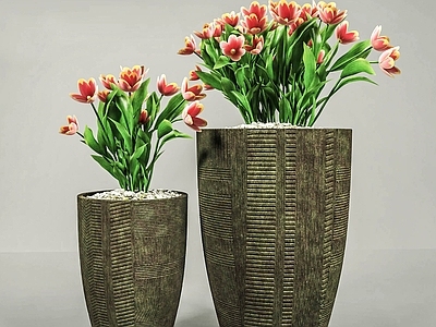 花坛 现代花瓶花卉 鲜花插花 鲜花绿植