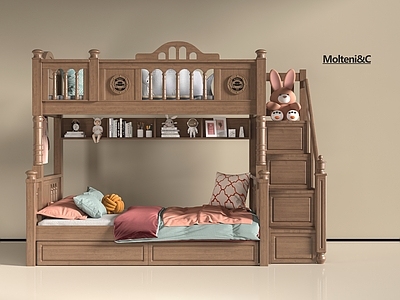 现代上下床 双层床 实木床