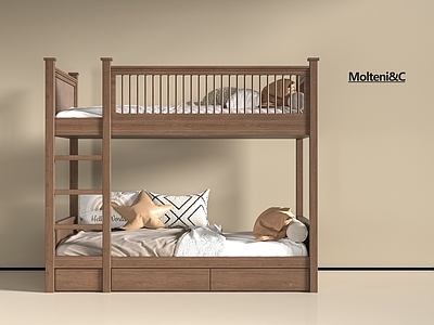 现代上下床 实木床 双层床