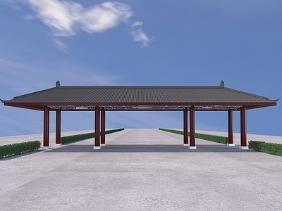中式新中式古建 古建 亭子 牌楼