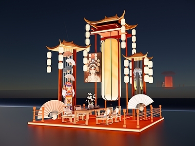 现代其他美陈 戏曲节美陈 关公活动美陈 互动展示美陈 商业街外摆美陈 景观艺术装置