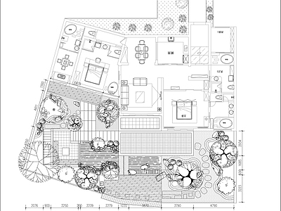 中式日式庭院 私家庭院 花园庭院 禅意景观 施工图