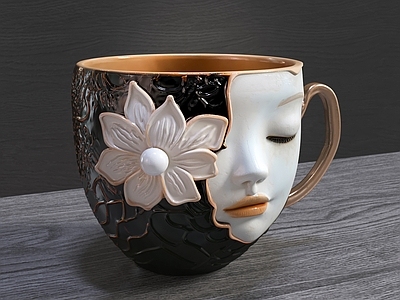 杯子 文创杯子 咖啡杯 水杯 禅意杯子 莲花杯