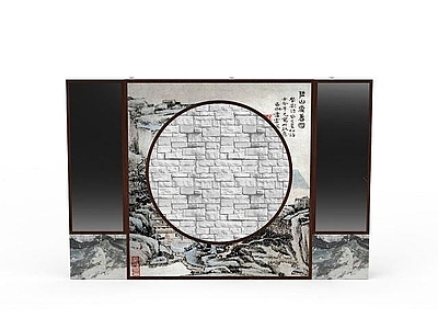 现代摆件组合 中式墙饰