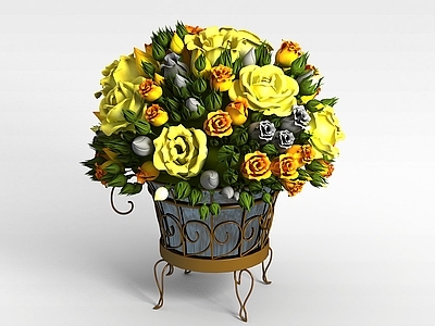 现代办公室花菜摆件