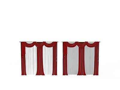 现代卧室落地窗帘