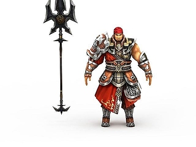现代虚拟人物 网游武士角色