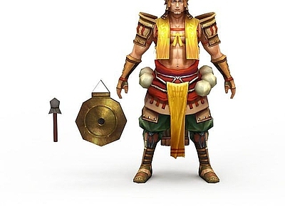 现代虚拟人物 网游士兵角色
