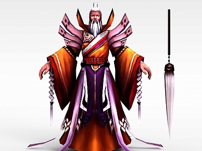 现代虚拟人物 网游法师角色