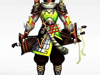 现代虚拟人物 网游武士