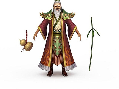 现代虚拟人物 游戏老人角色