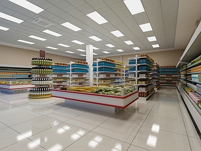 现代简约超市 现代超市 便利超市 简约百货超市 超级市场 山姆会员超市