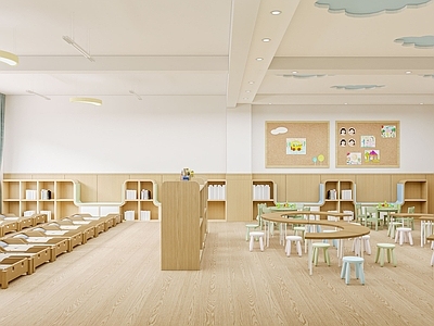 原木幼儿园 幼儿园教室 幼儿园卫生间 幼儿园 原木风