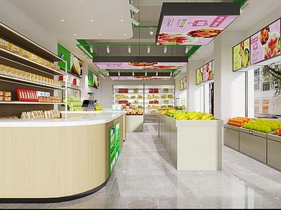 现代水果店 现代水果店 货架