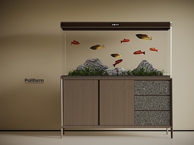 现代意式鱼缸 鱼缸 水族箱