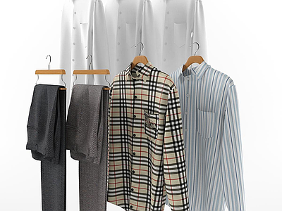 衣服 衬衫 裤子 衣架